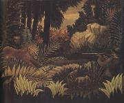 Henri Rousseau The Lion Hunter oil painting artist